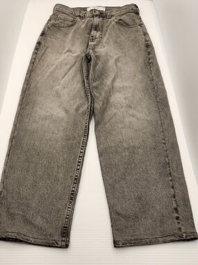 Hollister Men's Washed Gray Relaxed Jeans